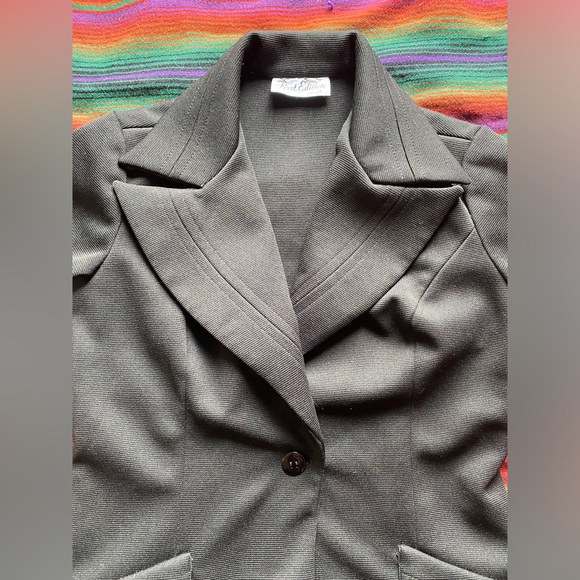 VTG 70’s First Edition Dallas Polyester Blazer. Rad Pointed collar! S/M - Picture 12 of 16
